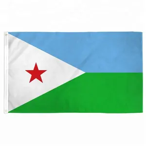 3 * 5ft Polyester Gedrukt Djibouti Land Vlag