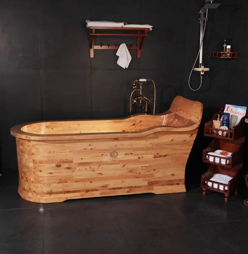 ユニークなオランダ製浴槽木製スパバス日本製ソーク浴槽