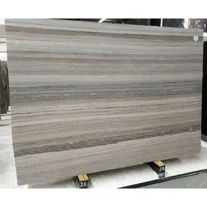 SHIHUI 석재 제조업체 중국 천연석 정맥 슬래브 회색 정맥이있는 크리스탈 목재 대리석 슬래브 타일