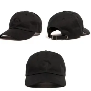 Özel logo tasarım nakış boş baba 6-panel beyzbol pamuklu kasket