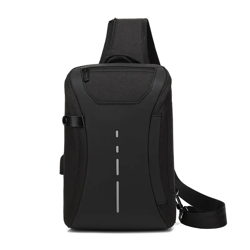 2018 Best Seller Chest Bag Sling bag with USB charging port Small leisure cross body bag chest backpack for men women