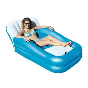 Chaise de canapé de piscine gonflable en plastique PVC OEM