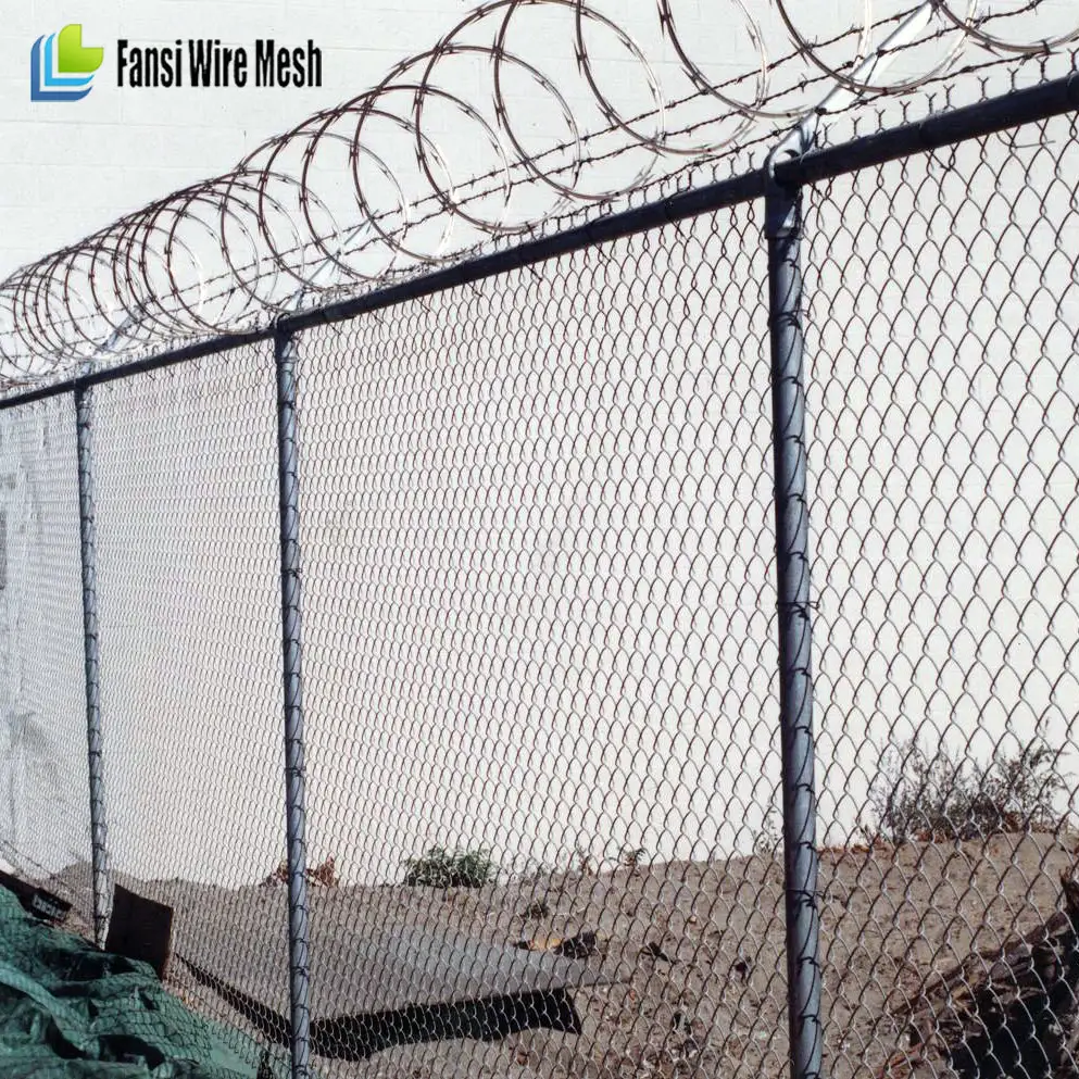 China Supplier chain link fence extension / wholesale chain link fence weight / 9 gauge chain link wire mesh fence