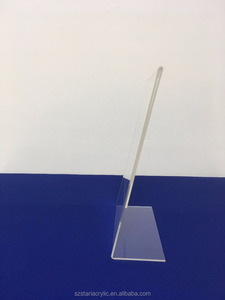 Tùy Chỉnh Trong Suốt <span class=keywords><strong>Acrylic</strong></span> L Shape Tabletop Card <span class=keywords><strong>Display</strong></span> Đứng A5 - Product Image 4