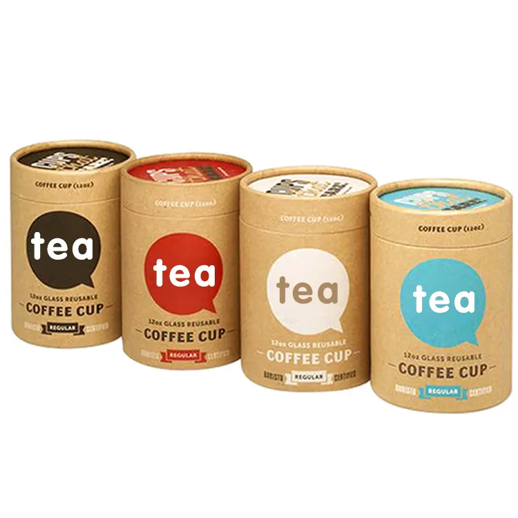סין מפעל גליל קרטון נייר תה מיכל עגול אריזת קופסות עגול אריזת מתנה עבור תה חבילה