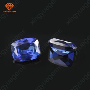 Échantillon Gratuit de Pierres Précieuses en Gros 35 #   <span class=keywords><strong>Saphir</strong></span> bleu <span class=keywords><strong>synthétique</strong></span> en corindon taille émeraude - Product Image 2