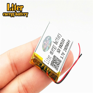 302530 3,7 V 200 mAh 032530 Slim LiPo battery rechargeable polymer Li-Ion battery for Bluetooth - Product Image 2