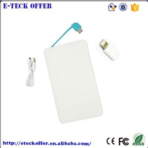 Ultra mince carte de crédit bancaire d'énergie portable 2600mAh avec <span class=keywords><strong>l</strong></span>'impression de logo coloré - Product Image 5