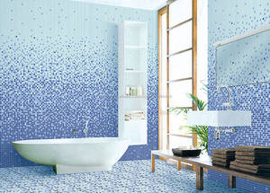 Durable et résistant à l'eau vibrant <span class=keywords><strong>bleu</strong></span> carreaux de mosaïque pour salle de <span class=keywords><strong>douche</strong></span> - Product Image 4