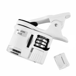 Microscopio Tascabile <span class=keywords><strong>per</strong></span> Telefono 60X con Lente d'Ingrandimento, Batteria, Luce LED e UV, Compatibile con Smartphone, Bianco OEM BO 9595W 20MM - Product Image 5