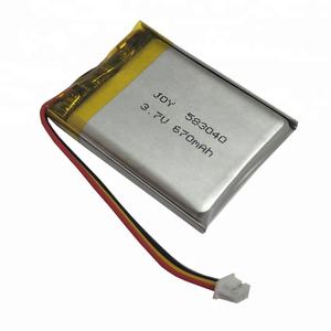 بطارية ليثيوم أيون قابلة لإعادة الشحن, بطارية 583040 <span class=keywords><strong>3</strong></span>.7 فولت 670 مللي أمبير في الساعة قابلة لإعادة الشحن بطارية ليثيوم أيون بوليمر مع PCM و 10K NTC - Product Image 1