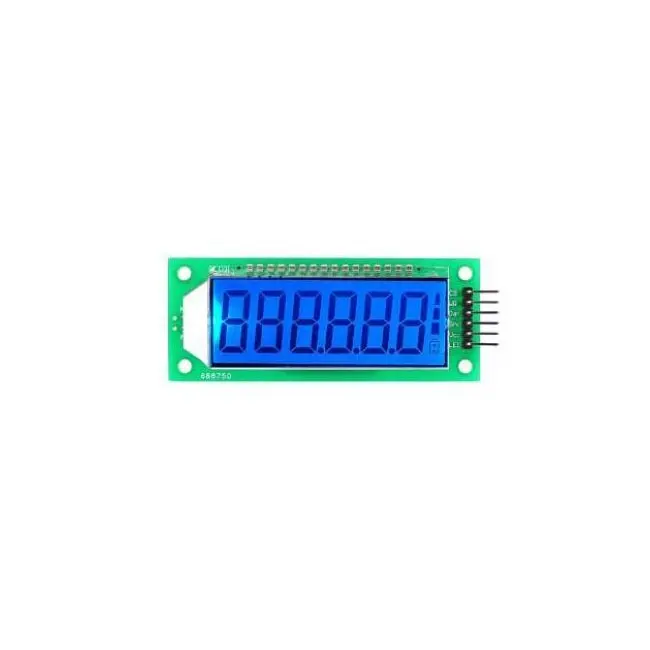 Taidacent HT1621 SPI Синяя подсветка 2,4 дюймов цифровая 6-значная 7-сегментная светодиодная ЖК-дисплей для монитора емкости аккумулятора измеритель