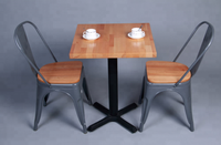 Dessus de table en bois de hêtre massif pour restaurant, salle à manger, cuisine, hôtel, salon, atelier scolaire-Style design moderne et rustique