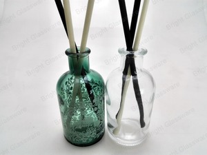 الرجعية برطمان زجاجي زينة زجاجات العتيقة الأخضر زجاج زجاجات عطر - Product Image 5