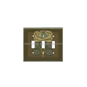 Brown customized ceramic wall plates switch covers