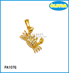 Olivia top moda animal lindo del metal de la joyería curb cangrejo colgante de la forma para las mujeres - Product Image 1