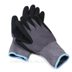 Guantes de trabajo de nitrilo, de espuma negra recubierta de nailon, 15 tamaños, baratos - Product Image 5