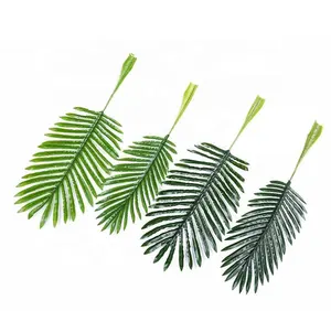 Simulation de la queue de tournesol et des feuilles de coco, accessoires de photographie, feuilles de noix de coco, plantes de simulation à travers le plastique