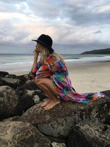 Summer Women Swimsuit Bikini Cover up Sexy <strong>Beach</strong> Cover Ups Chiffon Long Dress Elegant Printed <strong>Beach</strong> Bathing Suit Tunic <strong>Kaftan</strong> - Product Image 6