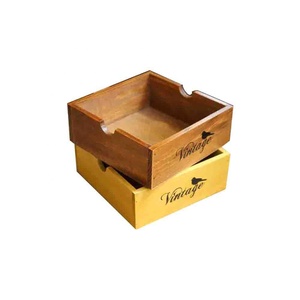 Contenitore di stoccaggio quadrato in legno quadrato Vintage moderno da tavolo Organizer per cosmetici custodia per trucco gioielli per telefono <span class=keywords><strong>cucina</strong></span> - Product Image 5