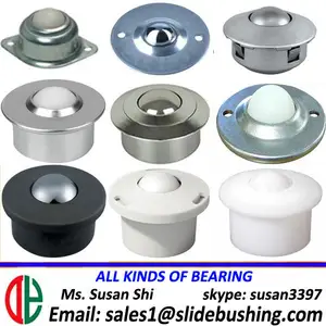 Rodamientos de bolas de transferencia sola bola rueda cojinete solide dur en plastique ptfe billes unité de transfert de billes en plastique - Product Image 1