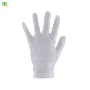 Personnalisé pas cher microfibre blanc TC gants en gros