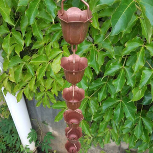 Cadena de lluvia de cobre de estilo japonés para canalón, en lugar de punto de bajada, decoración de jardín