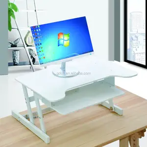 MDF height adjustable desk computer monitor stand build your own sit stand desk