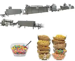 multifunctional extruder corn maize flakes breakfast cereals machine cornflakes making machine production line