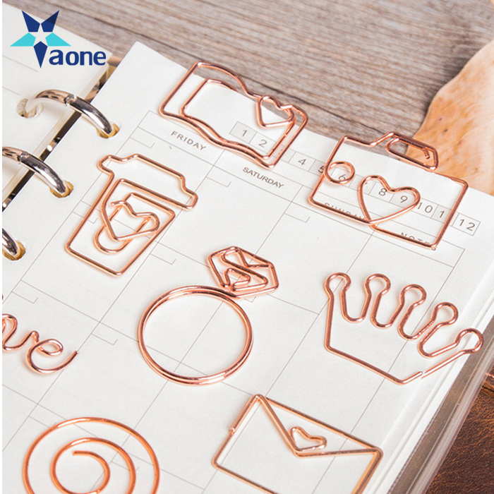 Розовая Золотая Корона, бриллиантовая вешалка, фламинго, зажим для бумаги, Закладка, планировщик, инструменты, зажим для записей, металлический зажим для бумаги