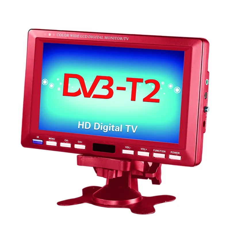 DVB-Tテレビ用の増幅フラットデジタルエアリアルを備えた7インチカーDVB-T2フリービューテレビ