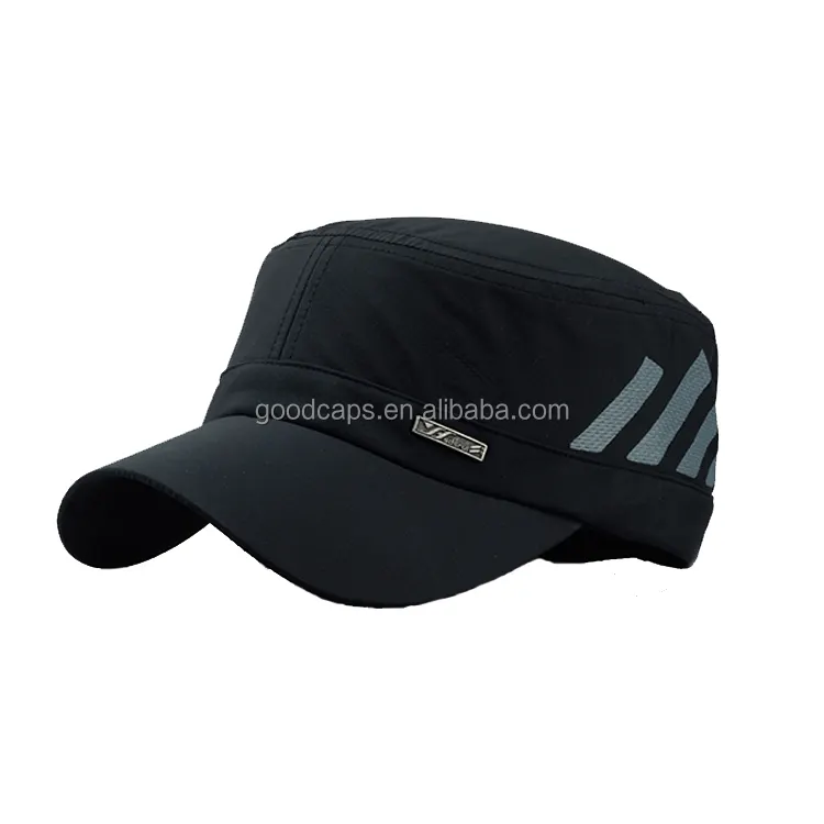 breathable waterproof caps custom brass badge logo caps and hats outdoor baseball cap