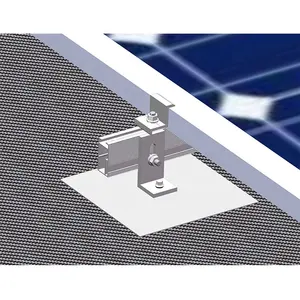 Economical Al6005-T5 Silver Black Adjustable Solar Panel L Feet Standing Seam For Solar Panel Fixing HQ Mount LF02