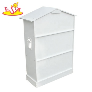 2018 nuovo disegno bianco di legno a forma di casa scaffale per i bambini W08D015B - Product Image 4