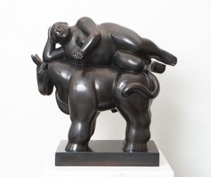 Célèbre sculpture <span class=keywords><strong>reproduction</strong></span> bronze fernando <span class=keywords><strong>botero</strong></span> grosse dame et statue de cheval - Product Image 4