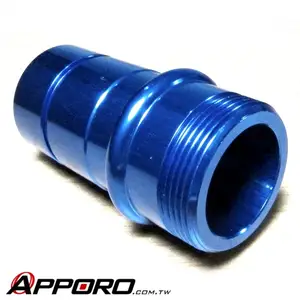 APPORO CNC torno de inflexión de la parte de aleación de aluminio de 6061 T6 azul anodizado manguera tubo conectores