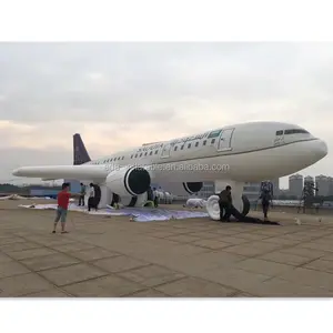 Avião inflável de avião de eventos personalizado, 25m, uso ao ar livre, réplica inflável para promoção a019