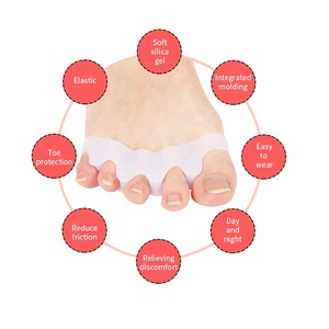 Corrector de Juanetes con Soporte de Arco Aislado de Silicona Negra y Diseño de Cinco Orificios, Separador de Dedos para Hombres/Mujeres, Restaura la Forma Original del Dedo - Product Image 6