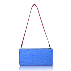 Real Ostrich Leather Wristlet Clutch Crossbody Bag - Product Image 2
