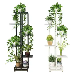 Eenvoudige Moderne Iron Plant Stand Groene Plant Veranda Bloem Stand Outdoor Multi-layer Interieur Ruimtebesparend Rekken