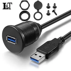 1M 3ft USB 3.0仪表板安装电缆日期适配器扩展电缆