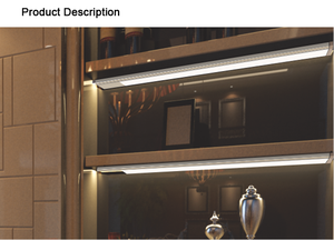 600mm 900mm siêu mỏng Tủ ánh sáng 230V AC nhôm hồ sơ nhà bếp dẫn dưới đèn tủ - Product Image 6