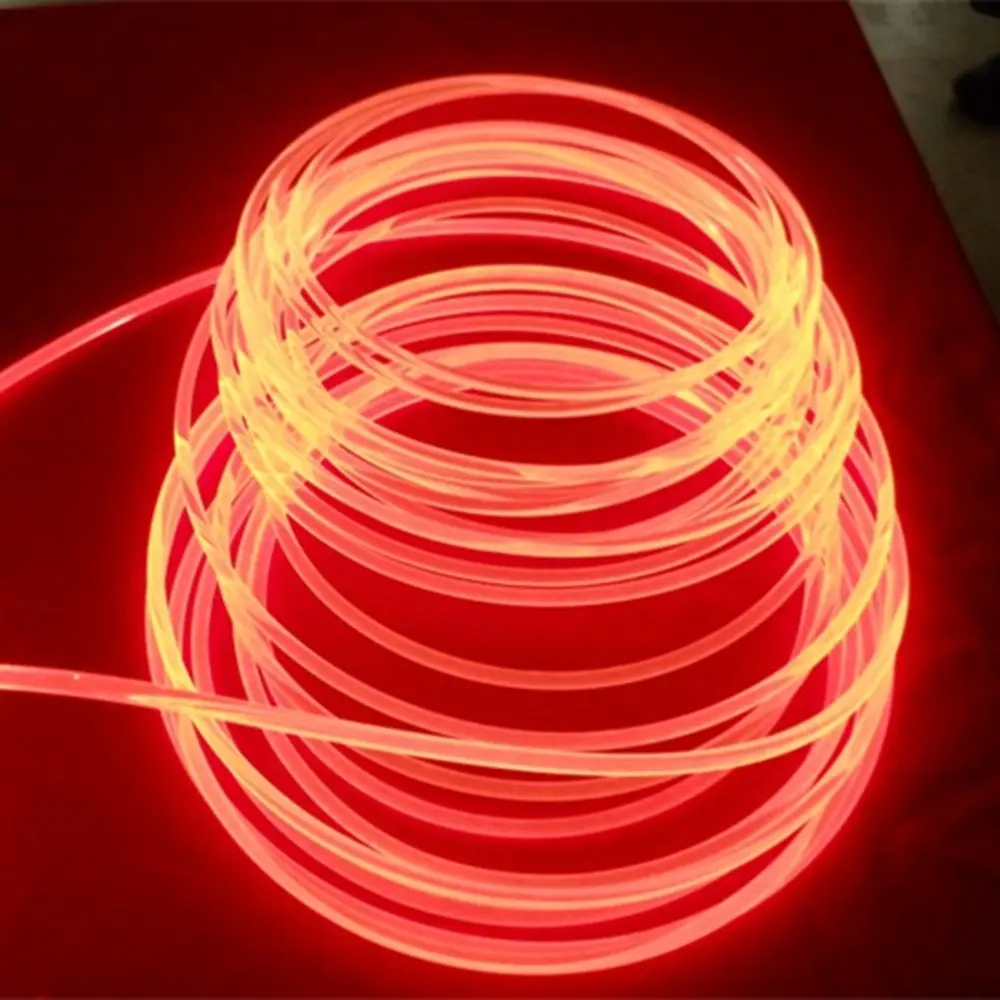 Fast delivery swimming pool decoration 10mm side glow fiber optic for swimming pool