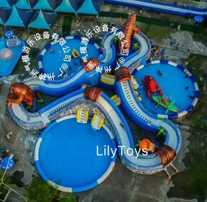 Gran gran fuente de la fábrica tipo inflable al aire libre <span class=keywords><strong>parques</strong></span> acuáticos para entretenimiento - Product Image 5