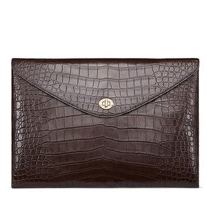 Sac a main femme bolso de mano sobre de cuero de gran capacidad, maletín de negocios de piel de cocodrilo Bolsa De sobre para hombres - Product Image 1