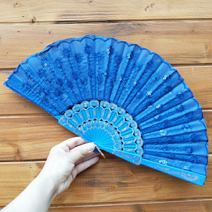 [I AM YOUR FANS]-abanico de mano clásico de 9 pulgadas/23CM L, abanico de mano de baile, de boda, blanco, 27 colores a elegir - Product Image 3
