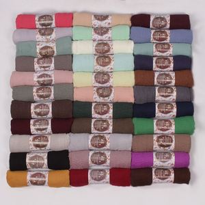卸売クリンクルコットンポリエステルファンシーイスラム教徒用スカーフ女性用ヒジャブ - Product Image 1