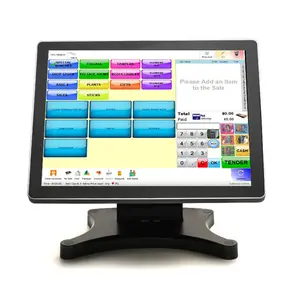 Terminal Pos de punto de venta, 12, 15 y 17 pulgadas, pantalla táctil, sistema pos, color negro, para negocios