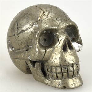 Nhà sản xuất quà tặng giáng sinh 5.2 "Pyrite khắc pha lê Skull - Product Image 6