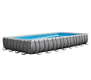 INTEX 26356超Xtr矩形泳池套装花园耐久性大框架泳池室外钢地上框架泳池